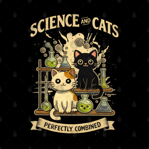Science and Cats Perfectly Combined by Champanie's Store