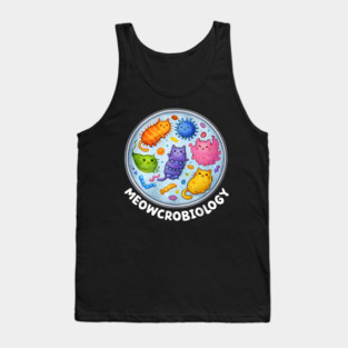 Meowcrobiology Funny Science Tank Top