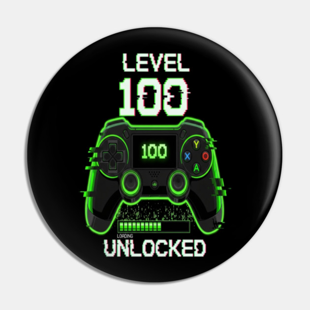 Level 100 Gamer Tee - Unlocked Boss Mode Achievement Pin by OUTFITPAW