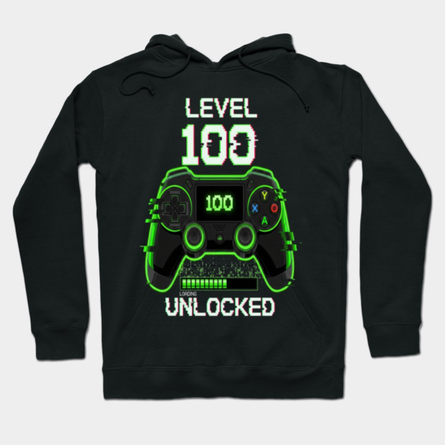 Level 100 Gamer Tee - Unlocked Boss Mode Achievement Hoodie by OUTFITPAW