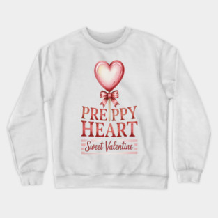 Preppy Heart Sweet Valentine Love Aesthetic Crewneck Sweatshirt