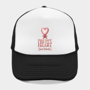Preppy Heart Sweet Valentine Love Aesthetic Hat