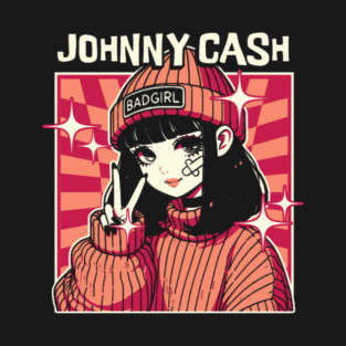 Johnny Cash - Retro Anime Style T-Shirt