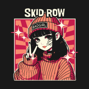 Skid Row - Retro Anime Style T-Shirt