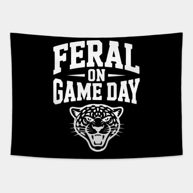 Feral on Game Day Tapestry by Frank Ring