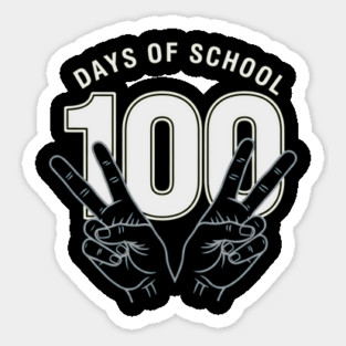 Peace Out 100 Days of School Funny Teacher Student Gift Sticker