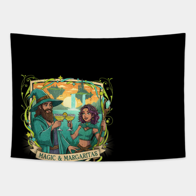 Magic and Margaritas Good Times Fantasy Tapestry by Joaddo