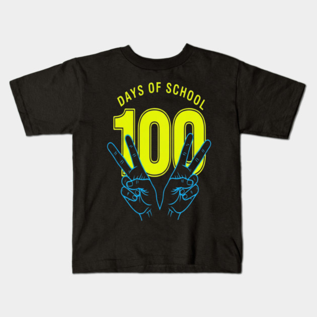 100 Days Tee - Peace Out Double Digit Struggles Kids T-Shirt by OUTFITPAW
