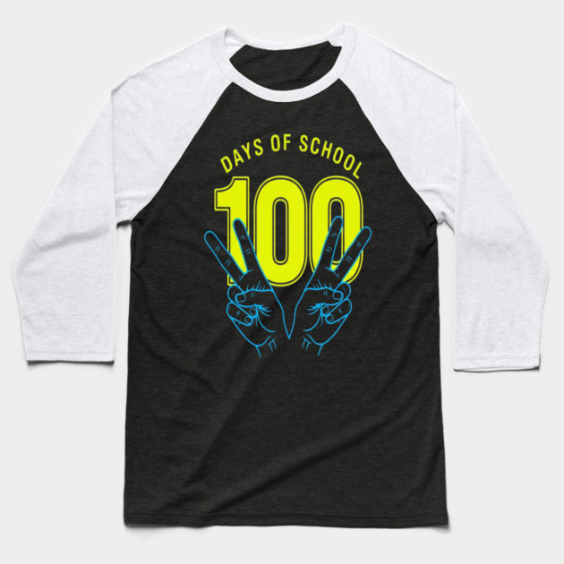 100 Days Tee - Peace Out Double Digit Struggles Baseball T-Shirt by OUTFITPAW