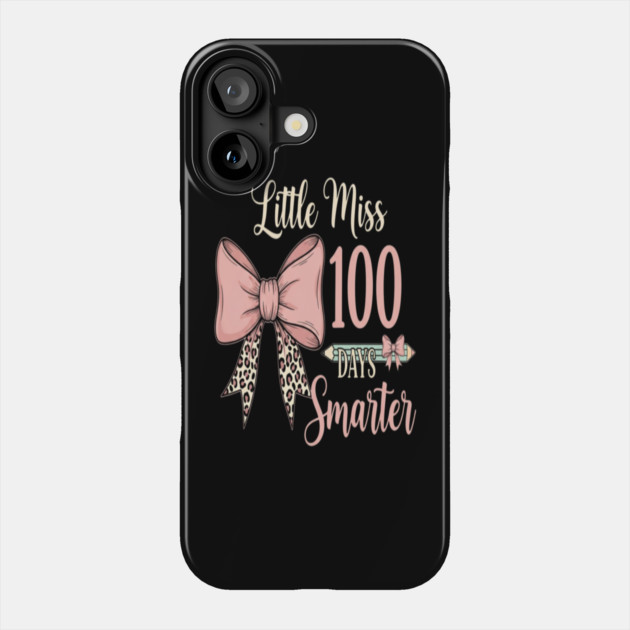 Coquette Bow Tee - Little Miss 100 Days Smarter Phone Case by OUTFITPAW