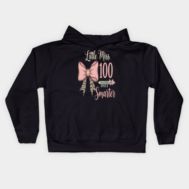 Coquette Bow Tee - Little Miss 100 Days Smarter Kids Hoodie by OUTFITPAW