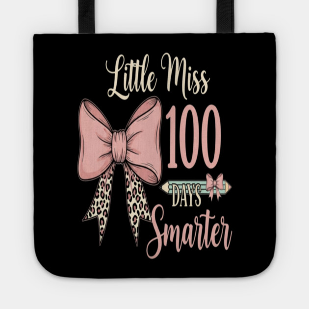 Coquette Bow Tee - Little Miss 100 Days Smarter Tote by OUTFITPAW
