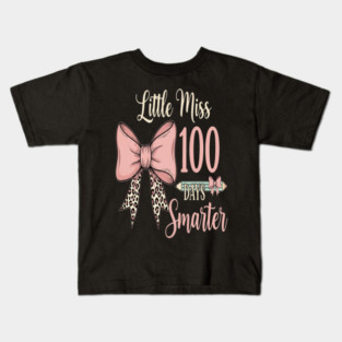 Coquette Bow Tee - Little Miss 100 Days Smarter Kids T-Shirt