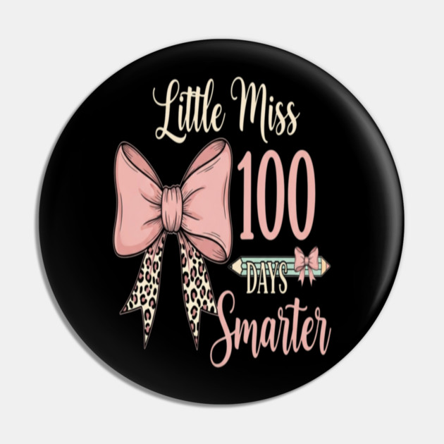 Coquette Bow Tee - Little Miss 100 Days Smarter Pin by OUTFITPAW