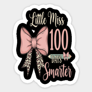 Coquette Bow Tee - Little Miss 100 Days Smarter Sticker