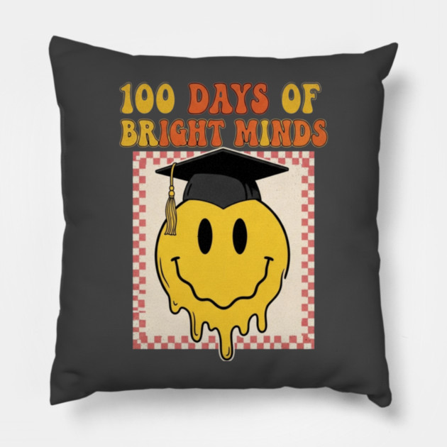 Bright Minds Tee - 100 Days of Brain Cell Survival Pillow by OUTFITPAW