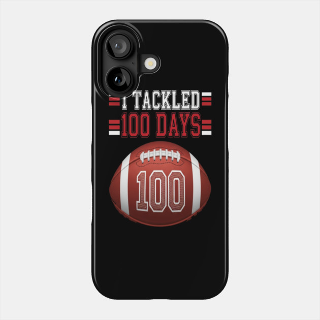 Football School Tee - Gridiron 100 Day Ground Game Phone Case by OUTFITPAW