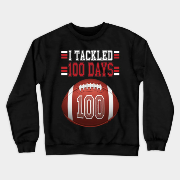 Football School Tee - Gridiron 100 Day Ground Game Crewneck Sweatshirt by OUTFITPAW