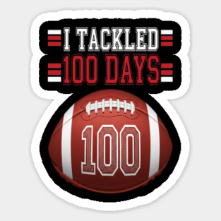 Football School Tee - Gridiron 100 Day Ground Game Sticker