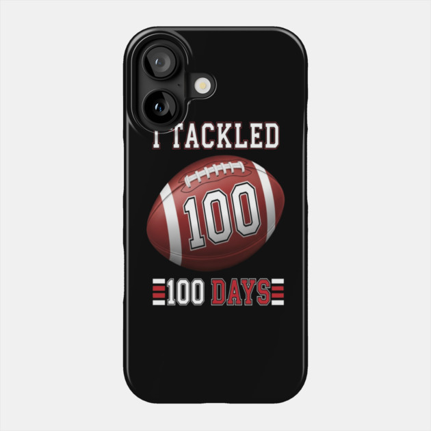 Football School Tee - Gridiron 100 Day Ground Game Phone Case by OUTFITPAW