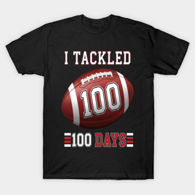 Football School Tee - Gridiron 100 Day Ground Game T-Shirt by OUTFITPAW