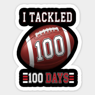 Football School Tee - Gridiron 100 Day Ground Game Sticker