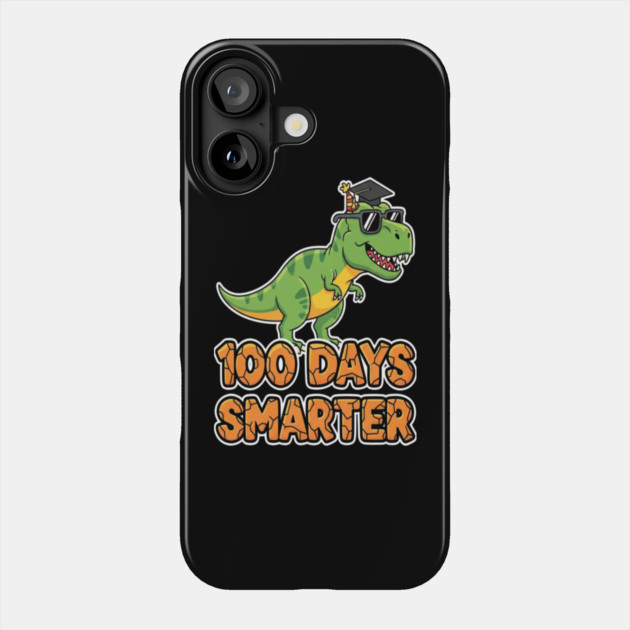 Dino Smarter Tee - Prehistoric 100 Day Brain Evolution Phone Case by OUTFITPAW