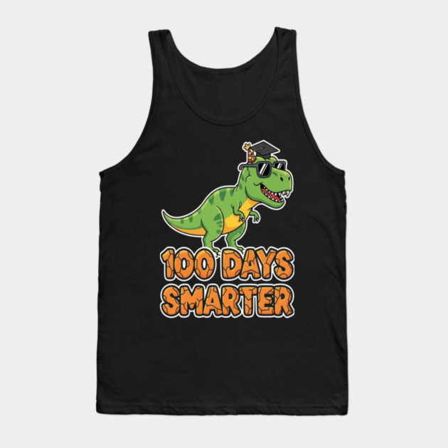 Dino Smarter Tee - Prehistoric 100 Day Brain Evolution Tank Top by OUTFITPAW