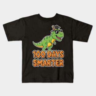 Dino Smarter Tee - Prehistoric 100 Day Brain Evolution Kids T-Shirt