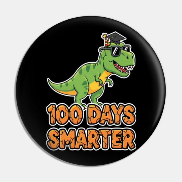 Dino Smarter Tee - Prehistoric 100 Day Brain Evolution Pin by OUTFITPAW