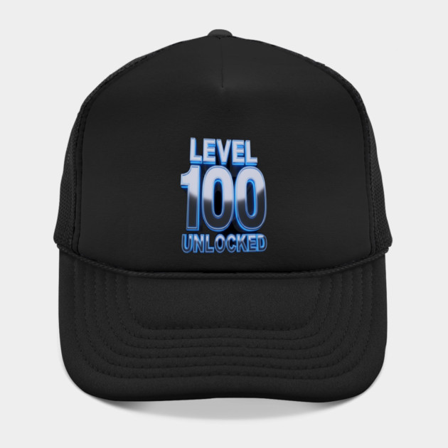 Level 100 Gamer Tee - Epic Blue Unlocked Achievement by OUTFITPAW