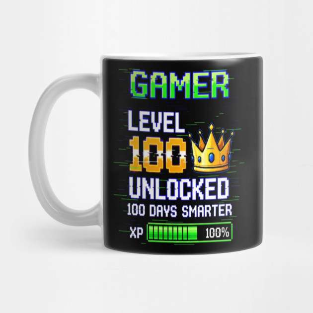 Gamer Level 100 Tee - Royal XP Unlocked Achievement by OUTFITPAW