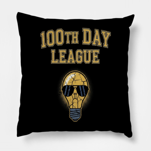 100 Day League Tee - Bright Ideas Under Pressure Pillow by OUTFITPAW