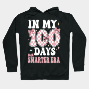In My Smarter Era - Pink Bow Checkered School Milestone Hoodie