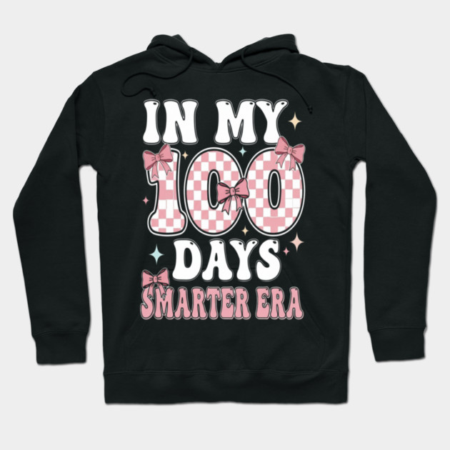 In My Smarter Era - Pink Bow Checkered School Milestone Hoodie by OUTFITPAW