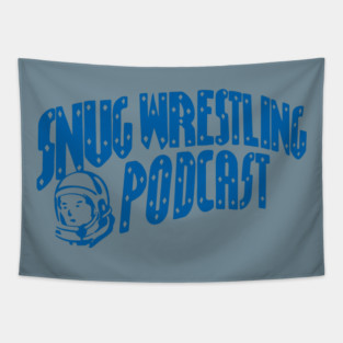 🔵 Snug Wrestling Podcast – Deep Blue Tee Tapestry
