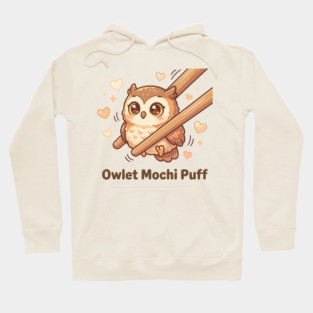 Cute Kawaii Owl “Owlet Mochi Puff” Chopstick Meme Hoodie