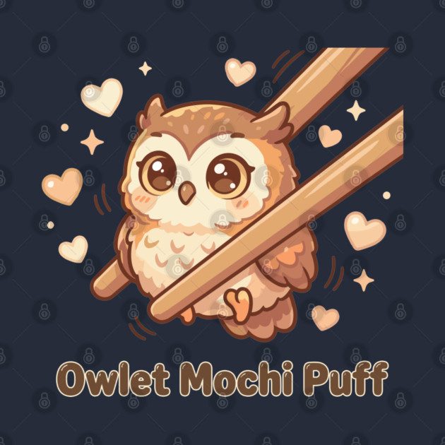Cute Kawaii Owl “Owlet Mochi Puff” Chopstick Meme by creative