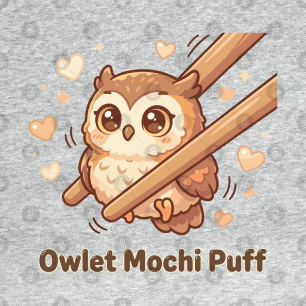 Cute Kawaii Owl “Owlet Mochi Puff” Chopstick Meme by creative