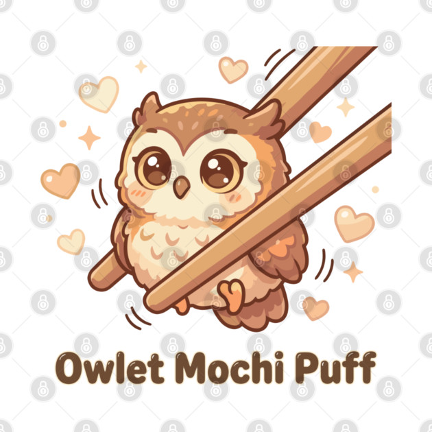 Cute Kawaii Owl “Owlet Mochi Puff” Chopstick Meme by creative