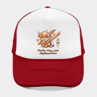 Kawaii Fluffy Tiny Highland Cow Cute Chopstick Meme Hat