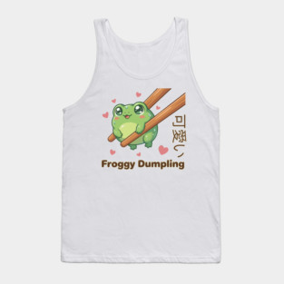 Cute Frog Chopstick Kawaii Froggy Dumpling Cute Frog Meme Tank Top