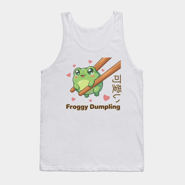 Cute Frog Chopstick Kawaii Froggy Dumpling Cute Frog Meme Tank Top by creative