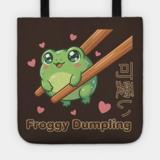 Cute Frog Chopstick Kawaii Froggy Dumpling Cute Frog Meme Tote
