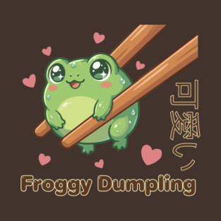 Cute Frog Chopstick Kawaii Froggy Dumpling Cute Frog Meme T-Shirt