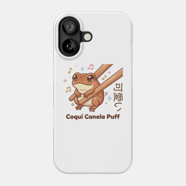 Cute Coquí Chopstick Kawaii Canela Puff Coquí Frog Meme Phone Case by creative