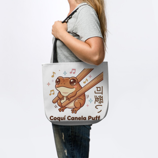 Cute Coquí Chopstick Kawaii Canela Puff Coquí Frog Meme by creative