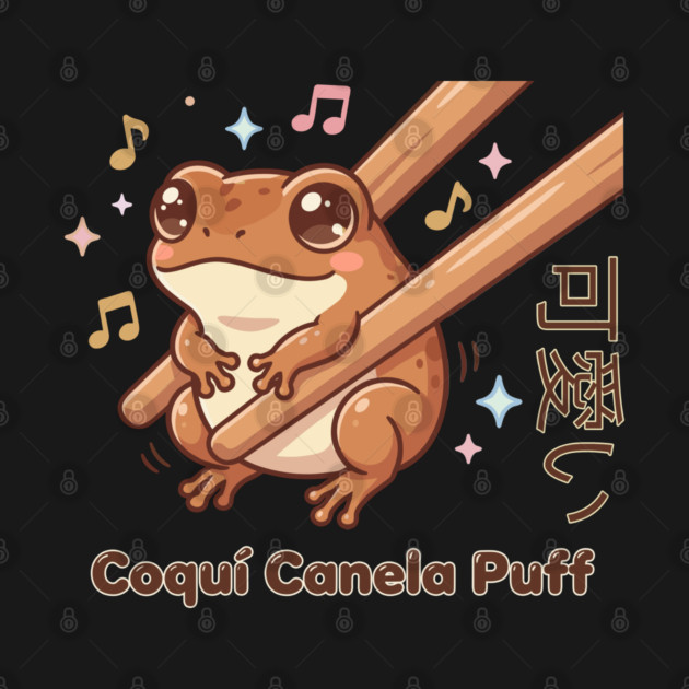 Cute Coquí Chopstick Kawaii Canela Puff Coquí Frog Meme by creative