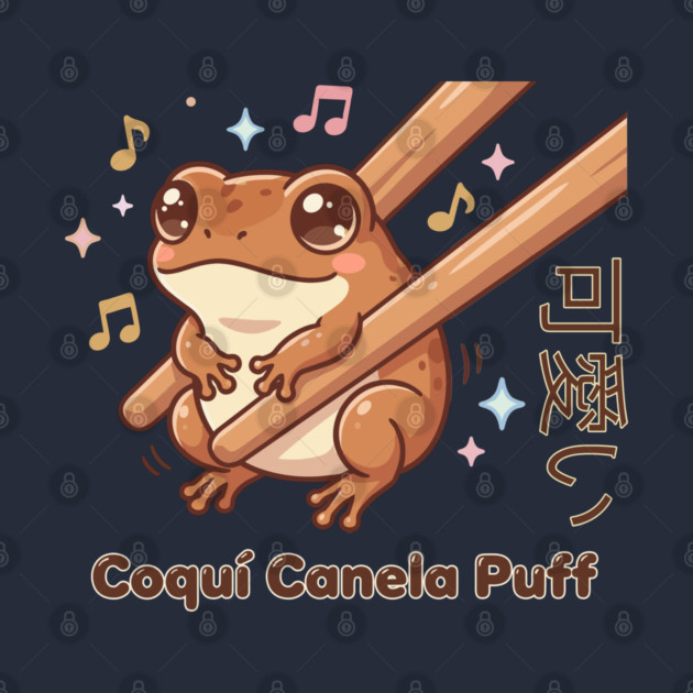 Cute Coquí Chopstick Kawaii Canela Puff Coquí Frog Meme by creative