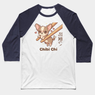 Cute Chihuahua Chopstick Kawaii Chibi Chi Chihuahua Meme Baseball T-Shirt